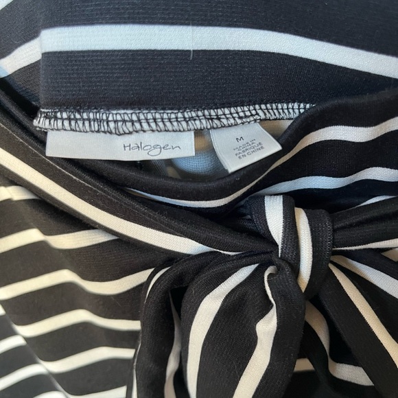 Halogen Black and White Wrap Pencil Skirt Knee-Length - Picture 3 of 10